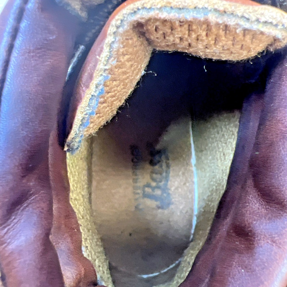 Bass Cognac Leather Alpine Hiking Boots Womens 8 Gorpcore D-Ring Lace Up Vintage - Picture 8 of 11